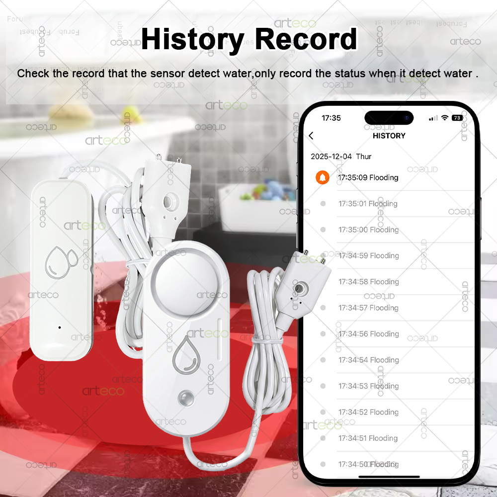 Zigbee Water Leakage Sensor Fl - مراجعة Water Alarm Sensor وسعره