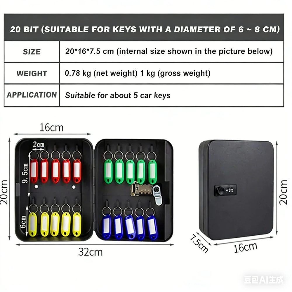 Combination Key Cabinet 20 Key - مراجعة Lockbox Key Secure وسعره