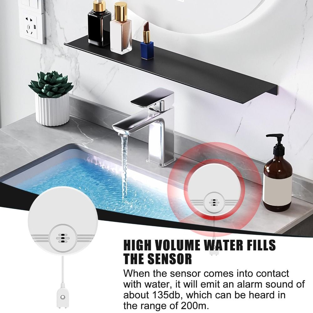 Dual Mode Sensor Water Leak Al - مراجعة Water Alarm Sensor وسعره