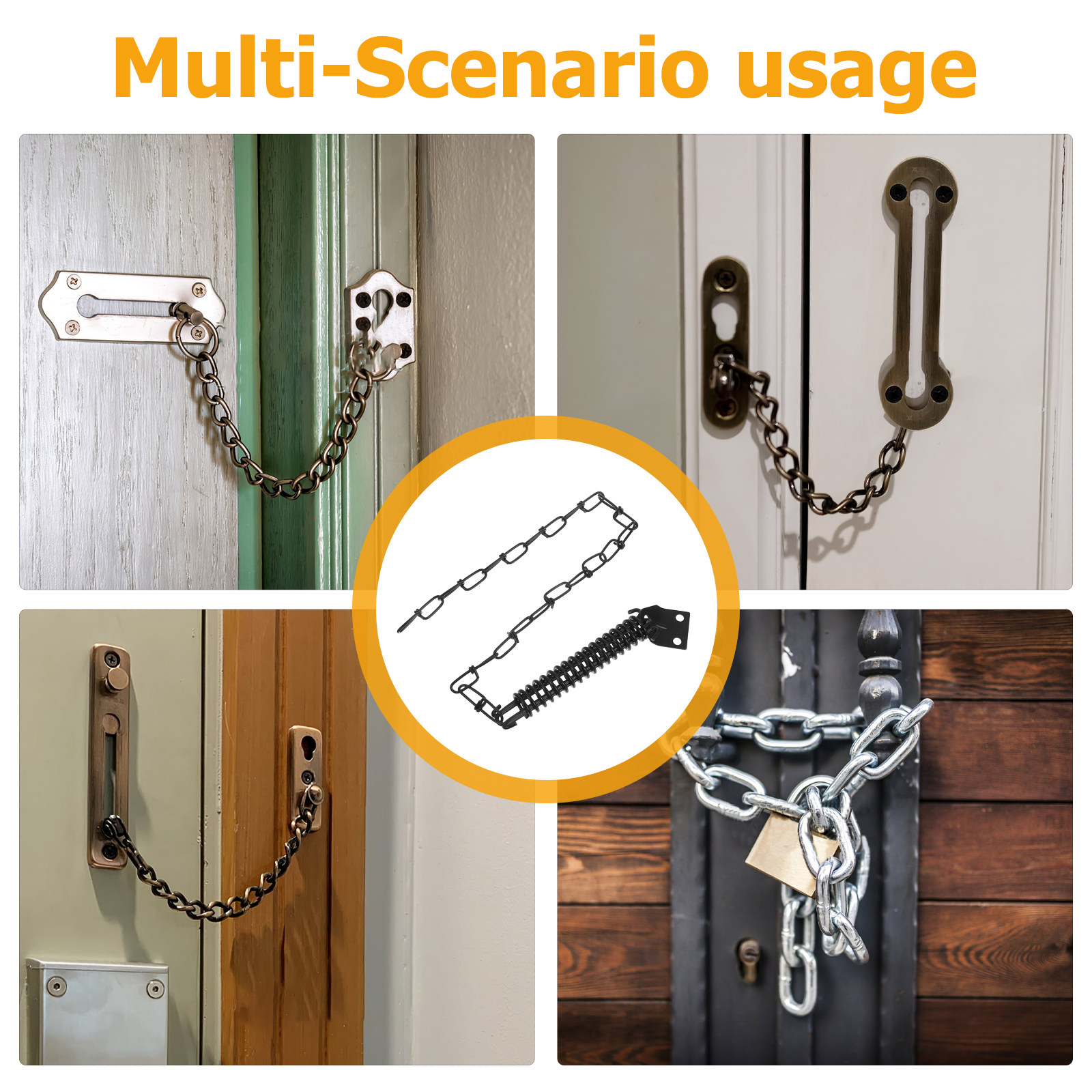 1Set Anti-Theft Door Chain Iro - مراجعة Security Chain Door وسعره
