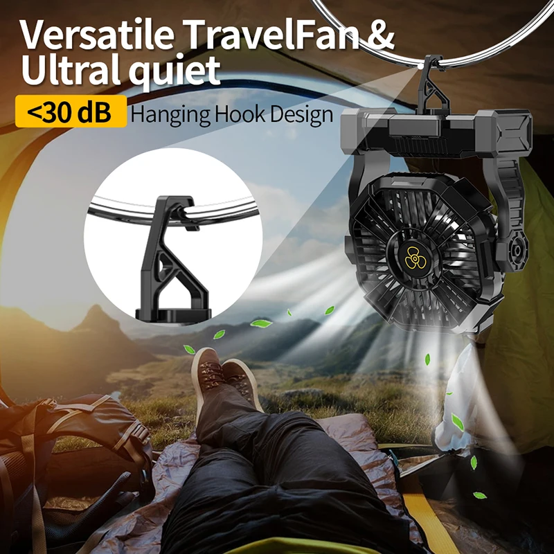 Rechargeable Portable Fan 1040 - مراجعة Power Outage Light وسعره