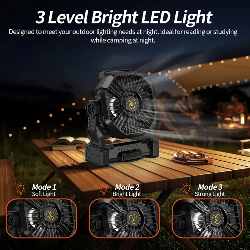 Rechargeable Portable Fan 1040 - مراجعة Power Outage Light وسعره