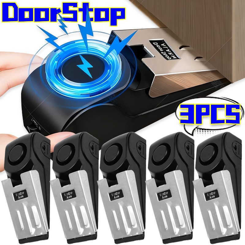 3/1Pcs Door Resistance Alarm W - مراجعة Door Stop Alarm وسعره