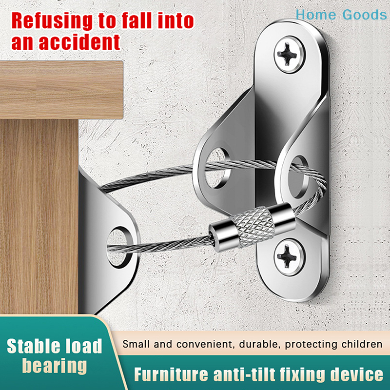 1Set Furniture Anchors Anti Ti - مراجعة Earthquake Anchor Strap وسعره