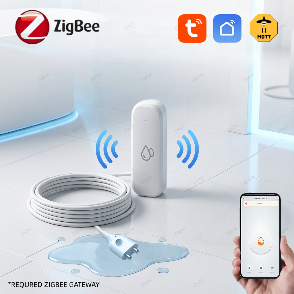 Tuya Zigbee Water Leak Sensor  - مراجعة Water Alarm Sensor وسعره