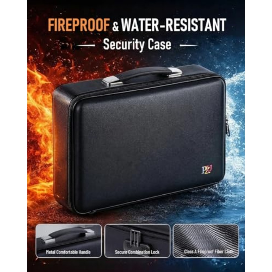 Fireproof Document Box - Hard- - مراجعة Fire Safe Document وسعره