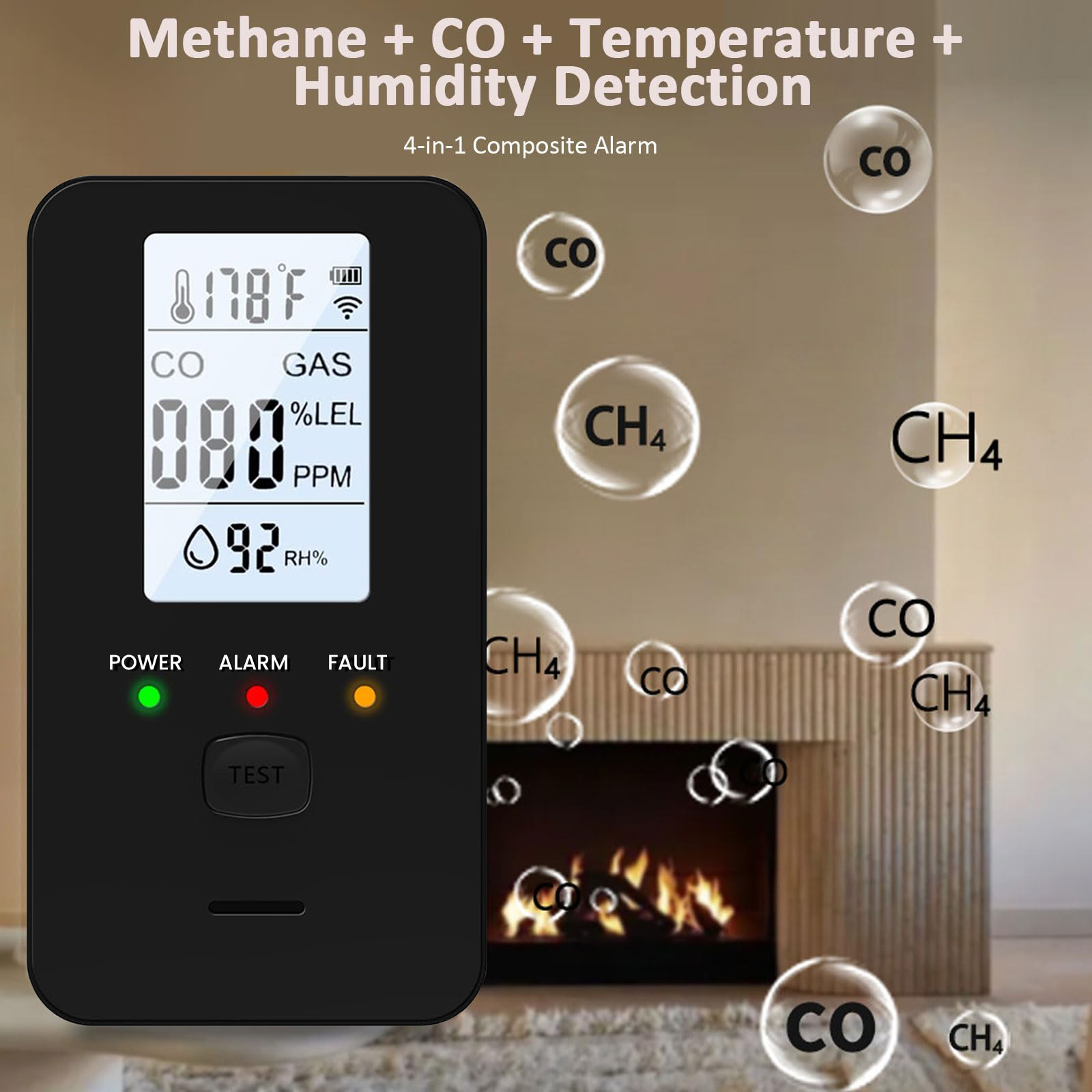 4-in-1 Gas & Carbon Monoxide D - مراجعة Co Detector Plug وسعره