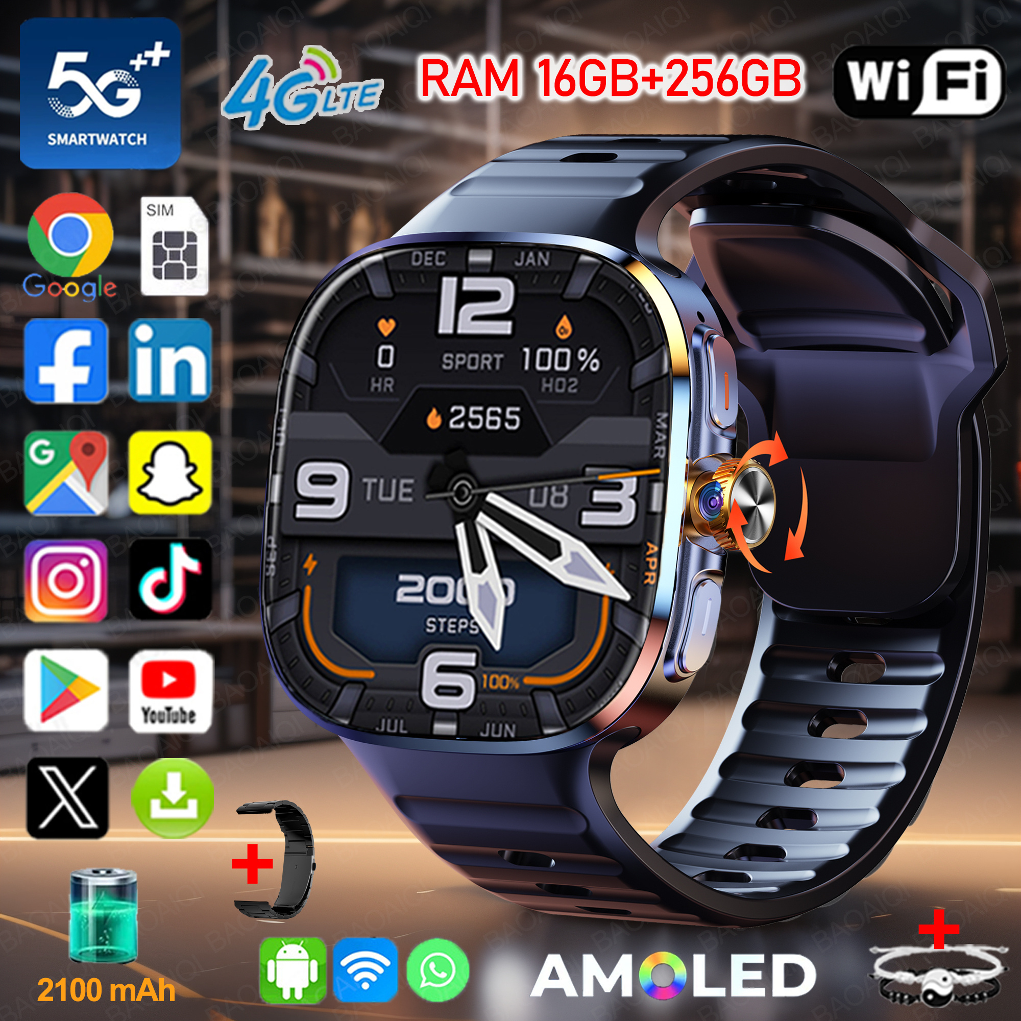 New Large Screen Smartwatch 4G - مراجعة Window Lock Bar وسعره