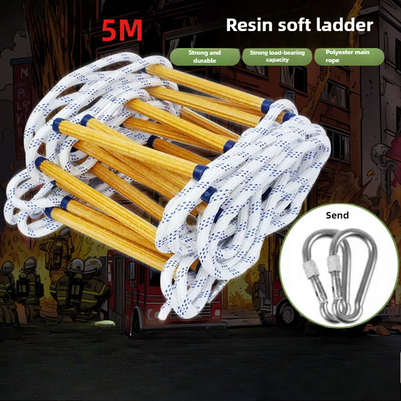 5M Resin Rope Ladder Aerial Wo - مراجعة Fire Escape Ladder وسعره