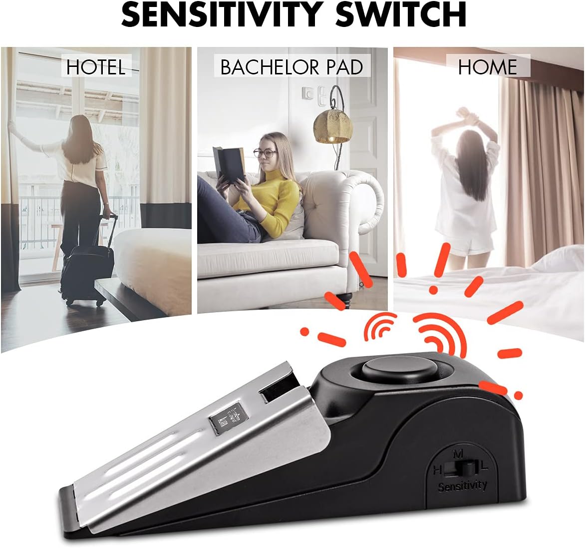 1/2Pcs Portable Travel 120 DB  - مراجعة Door Stop Alarm وسعره