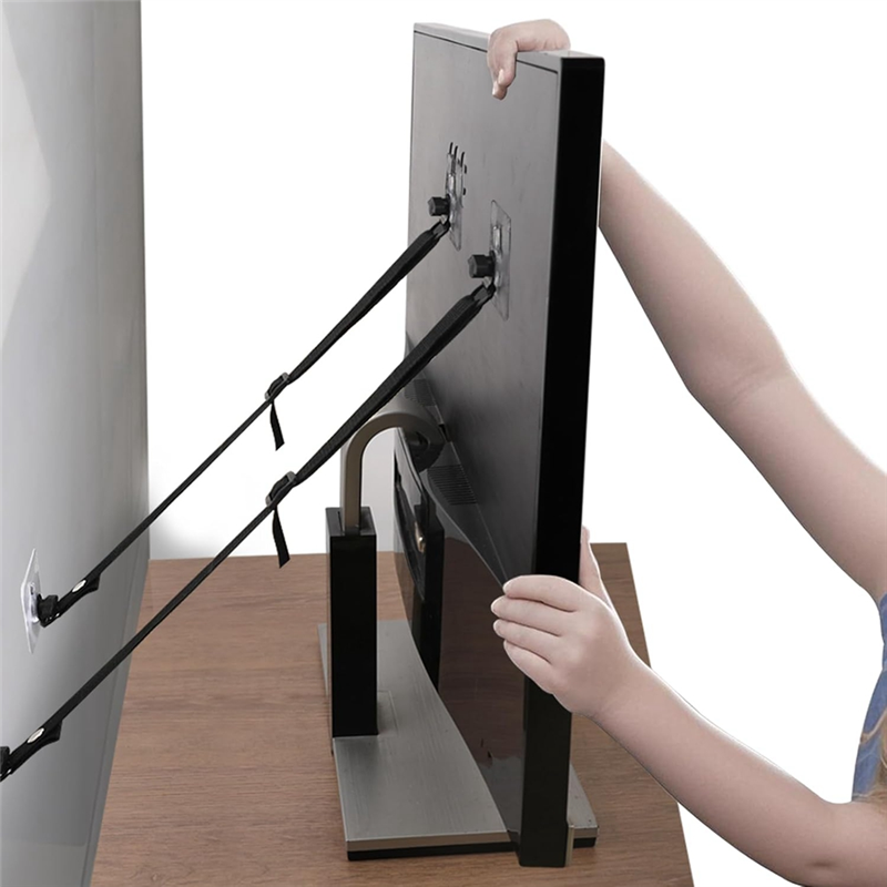 L62A 4 PCS Adjustable TV Safet - مراجعة Earthquake Anchor Strap وسعره