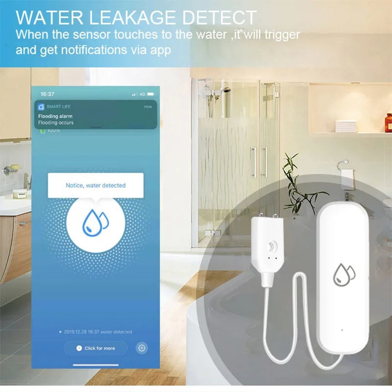 Smart Home Zigbee Water Leak D - مراجعة Water Alarm Sensor وسعره